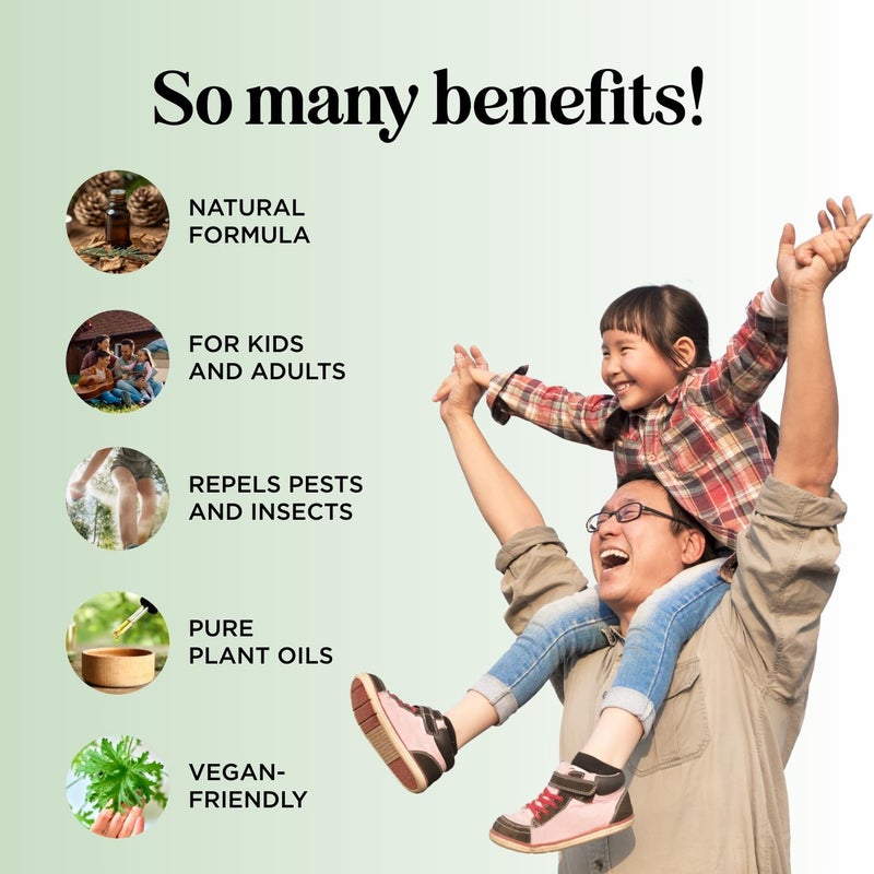 Maple Holistics لوسيون طارد الحشرات للبالغين والأطفال - لوسيون طارد حشرات خالي من DEET للقراد والبعوض - مصنوع من السترونيلا وعشب الليمون - مختبر من قبل أطباء الجلد - رائحة خفيفة نباتية وخالية من القسوة (4 أونصات) - Image 2